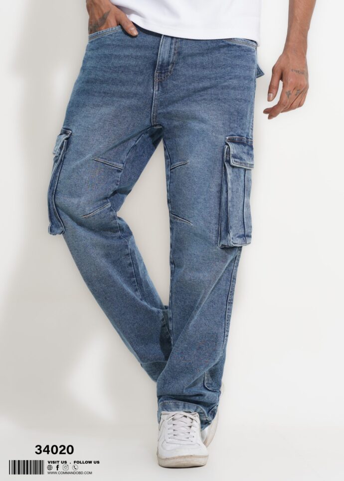 cargo denim pant