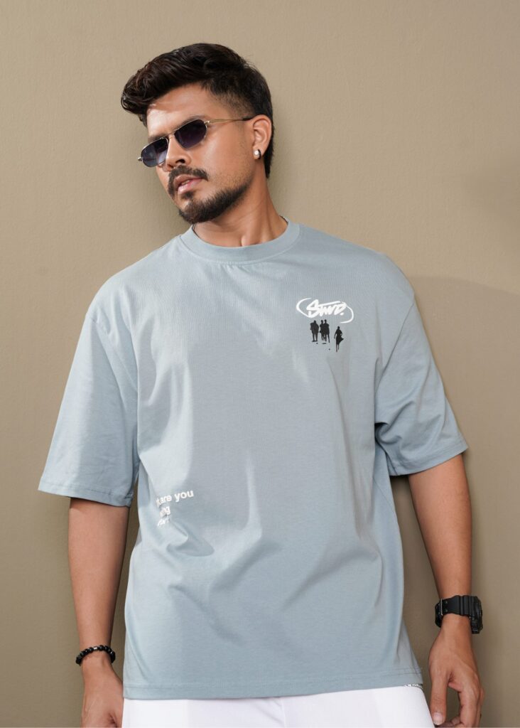 Queen Blue Metal Oversized Men's Coolest Cheapest Tee BD main image 1