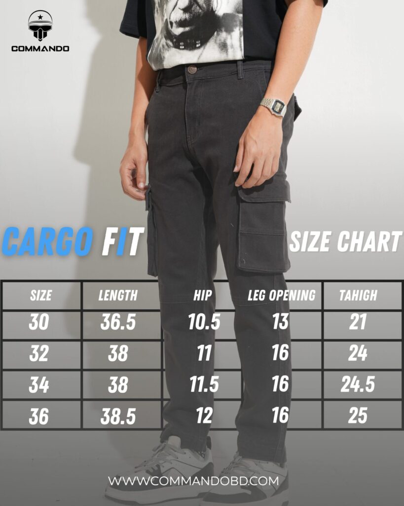 Stylish Slim Fit 6Pocket Twill Cargo Chinos COMMANDO BD