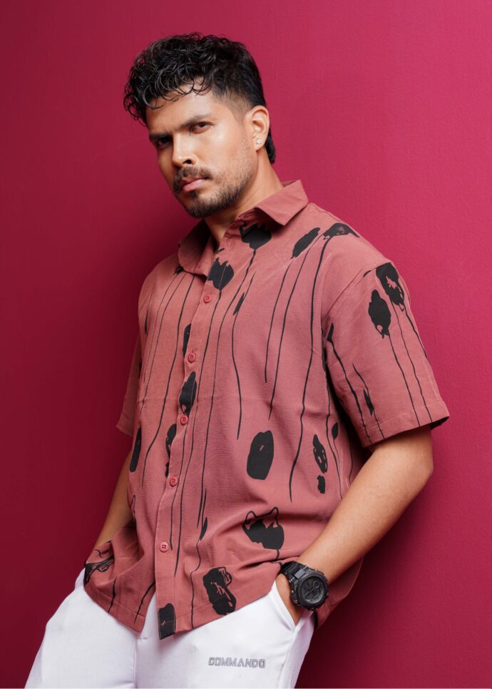 Oversized half shirt