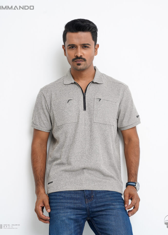 Oversized Zipper Polo