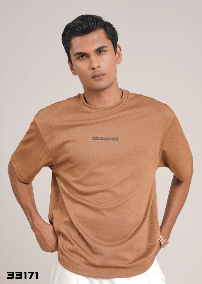 Drop Shoulder T-shirt (Brown)