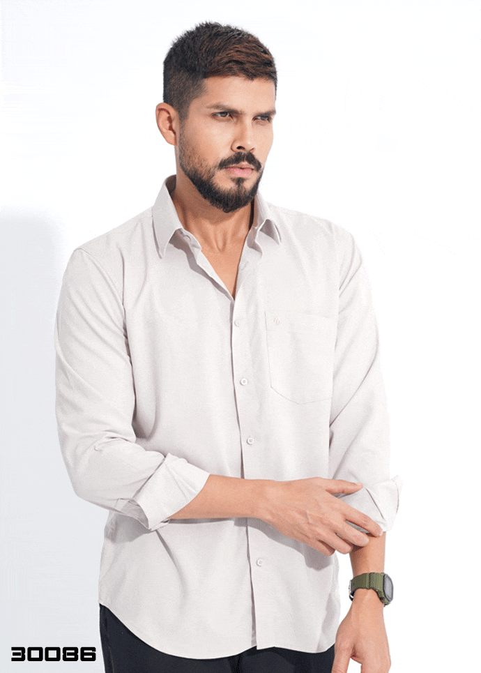Formal Full Sleeve Shirt (Light Stone)