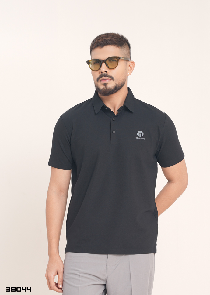 Solid Polo Shirt (Black)