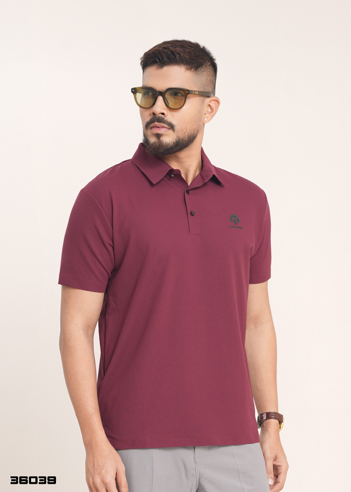 Solid Polo Shirt (Maroon)