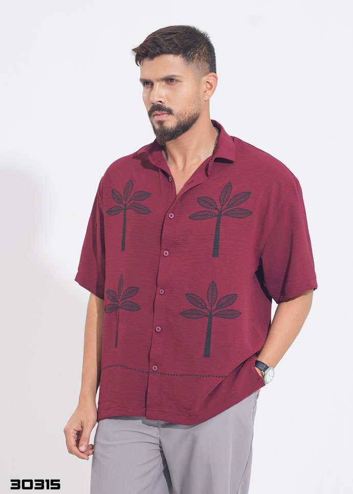 Oasis Lineage Half Shirt - Maroon