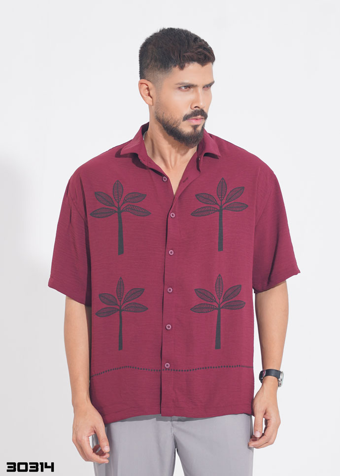 Oasis Lineage Half Shirt – Maroon