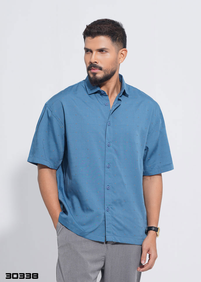 Desert Sand Half Shirt - Blue