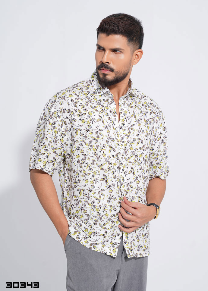 Reed Floral Half Shirt