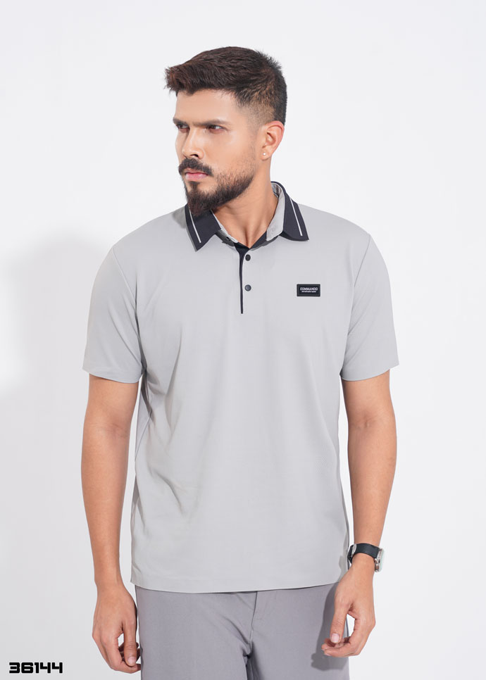 MetroPulse Polo Shirt – Cool Ash Grey