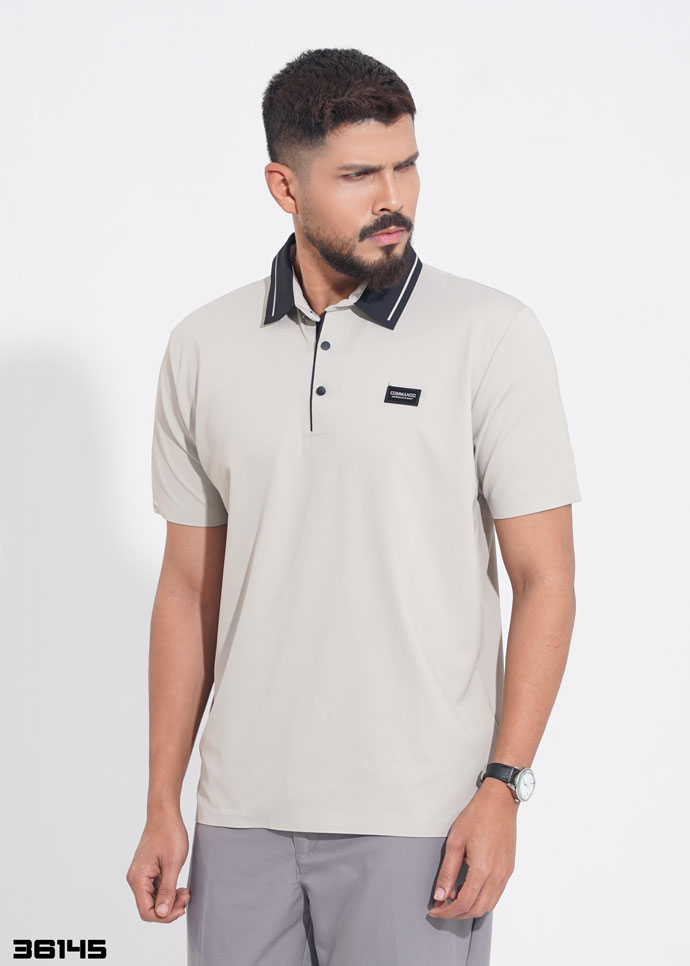 MetroPulse Polo Shirt – Sand Beige