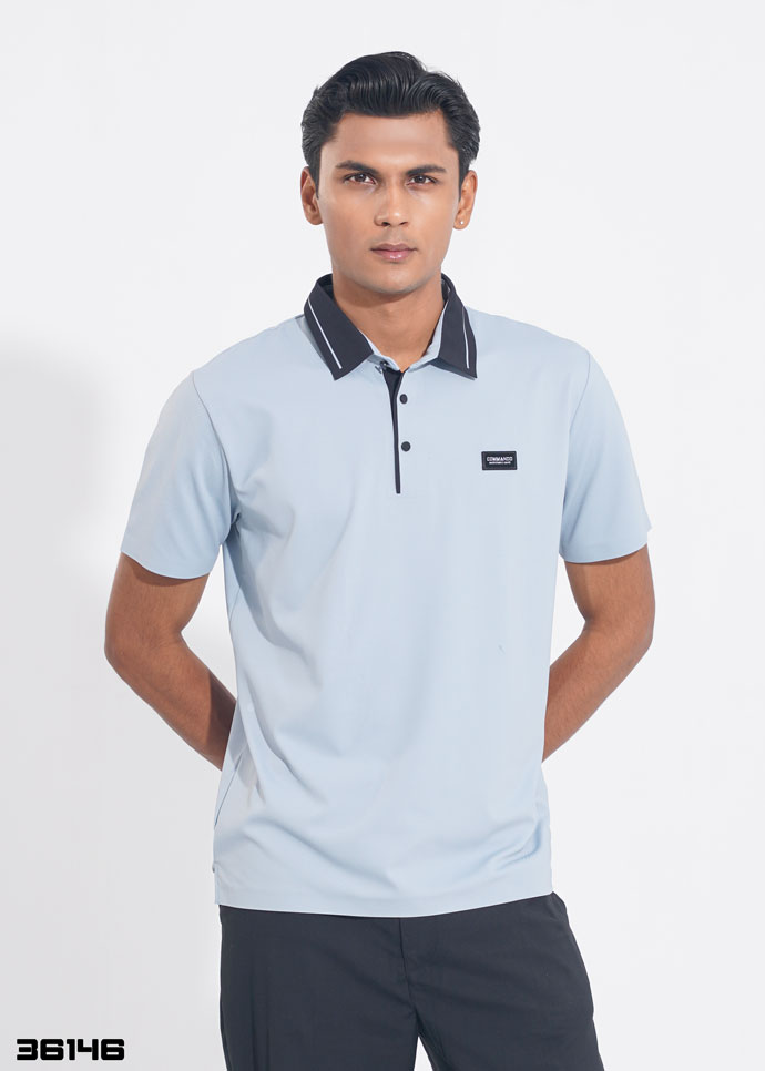 MetroPulse Polo Shirt – Ice Blue