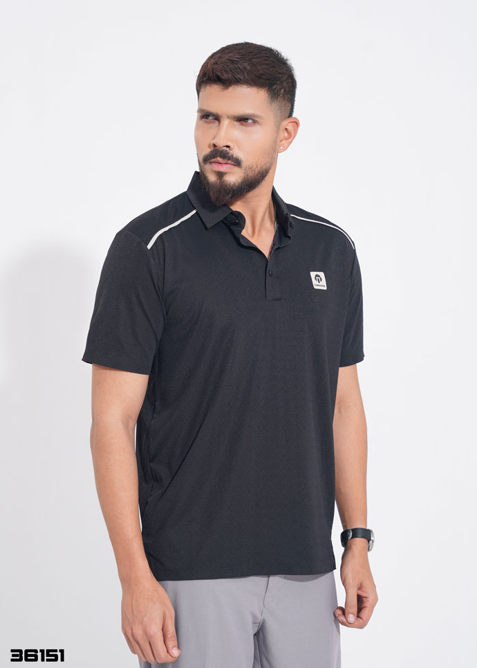 Imperial Line Polo Shirt – Black