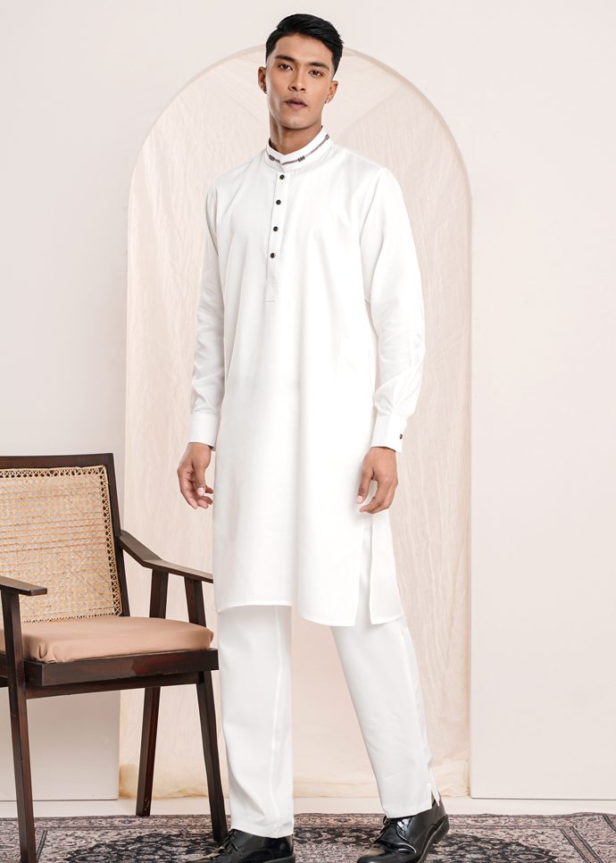Elite Eidwear Panjabi - White - 41197