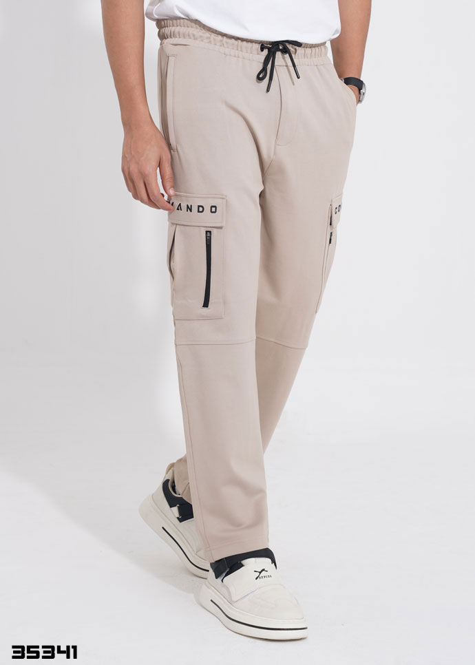The Metro Zip-Cargo Trouser - Beige - 35341