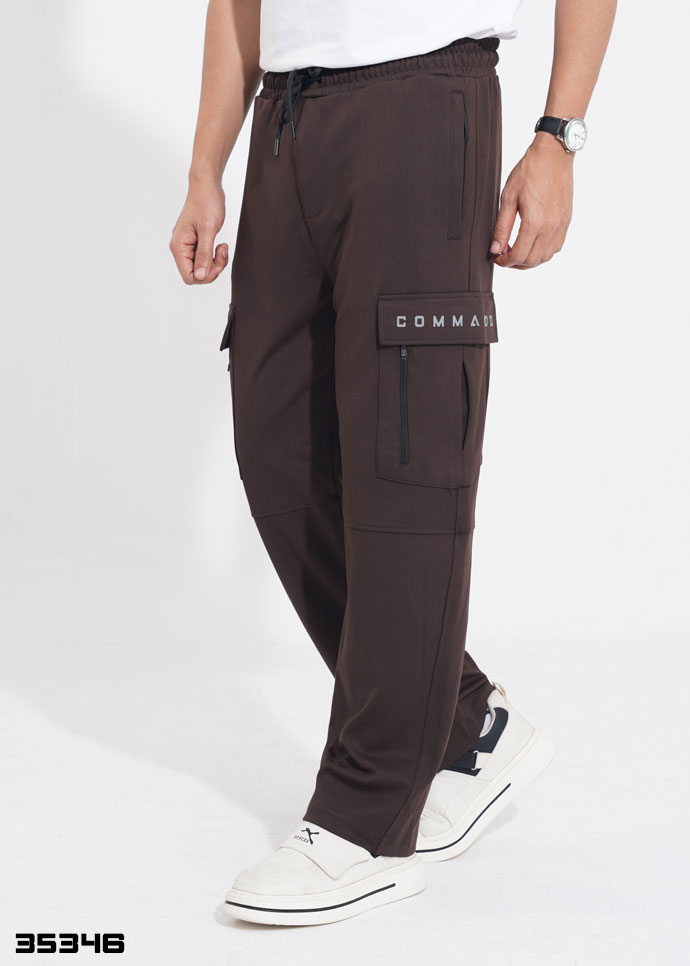 The Metro Zip-Cargo Trouser - Dark Brown - 35346