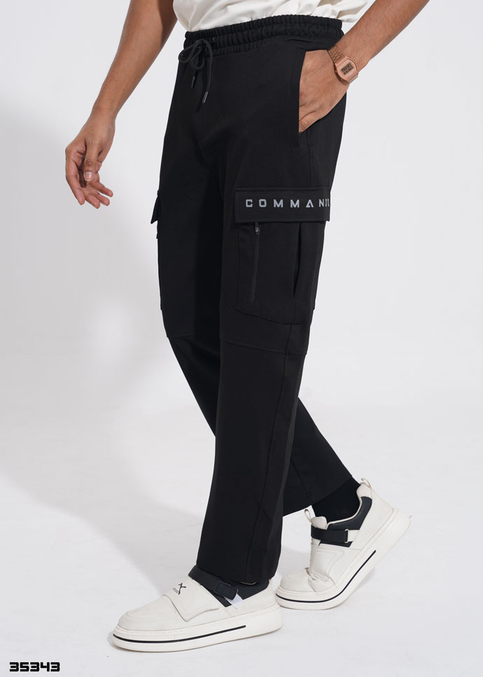 The Metro Zip-Cargo Trouser - Black - 35343