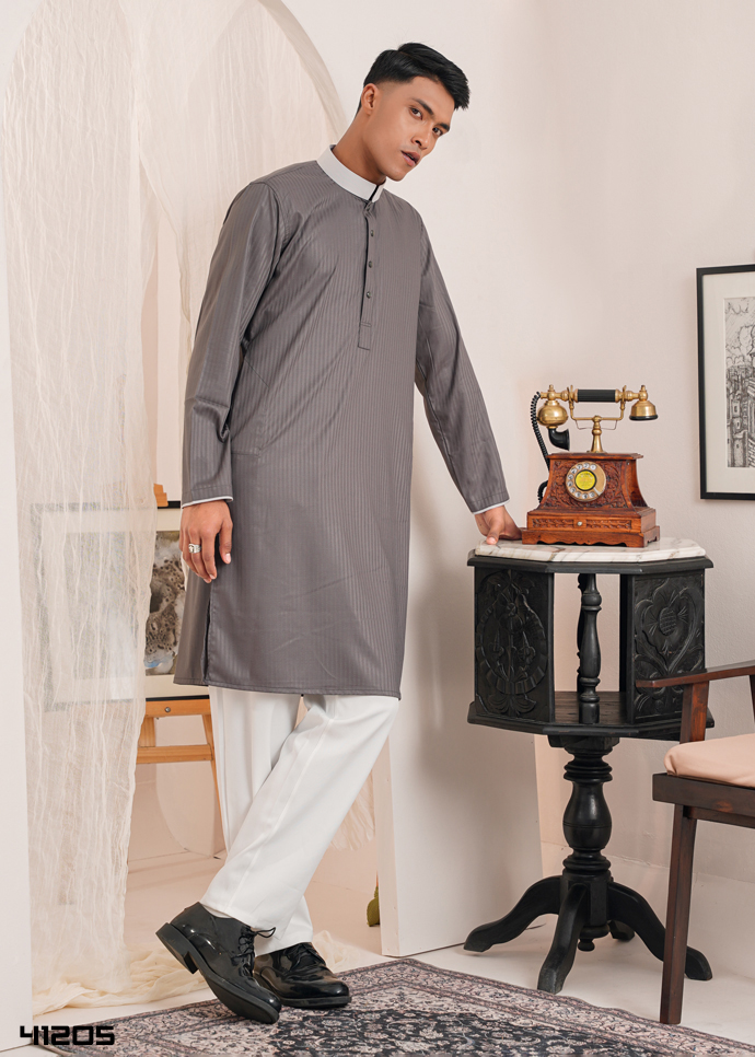 Barakah Premium Panjabi - Charcoal Grey - 41205