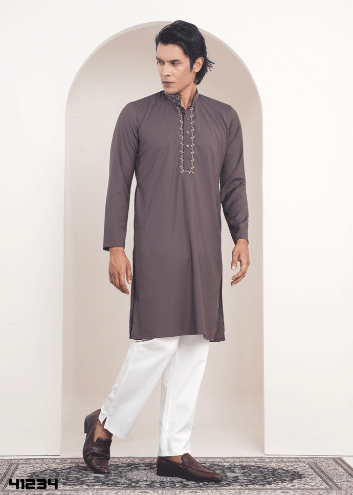 Rizwan Elite Panjabi - Mocha Stone - 41234