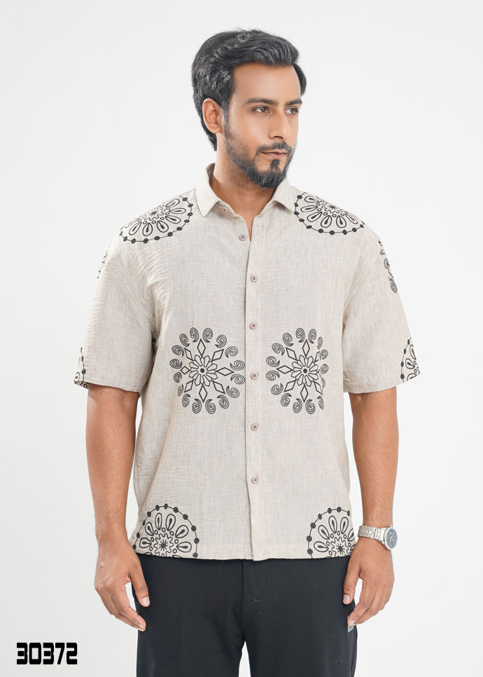Mandala Crest Half Shirt - 30372