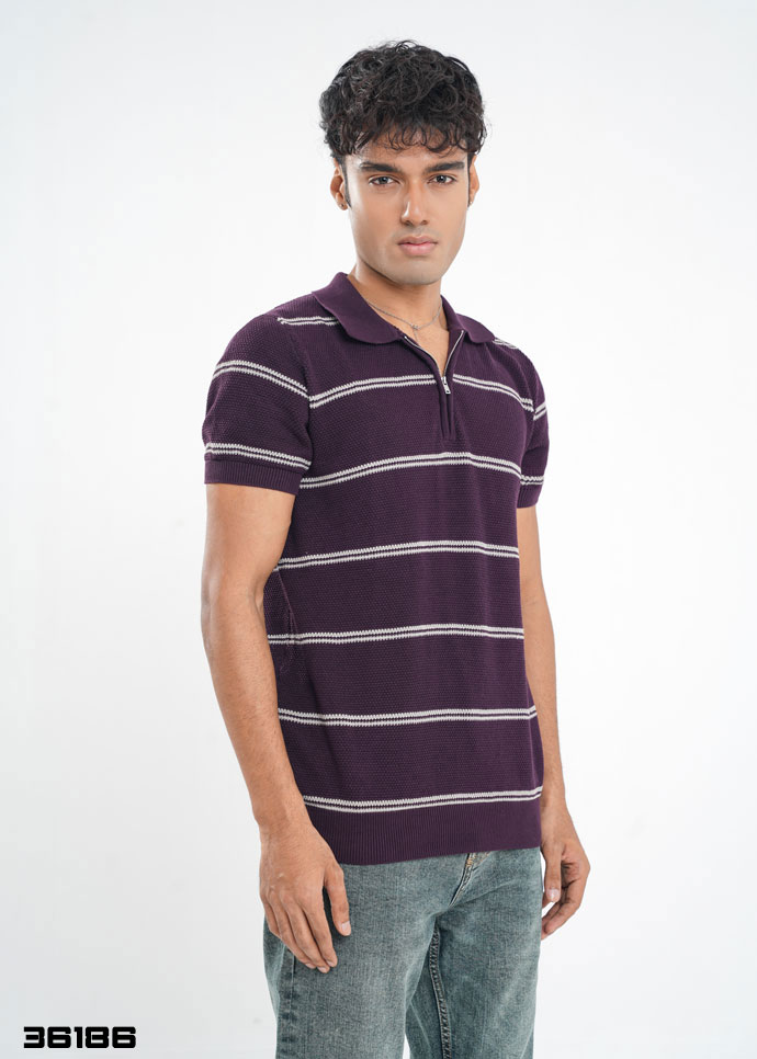 Aurelio Stripe Polo - 36186