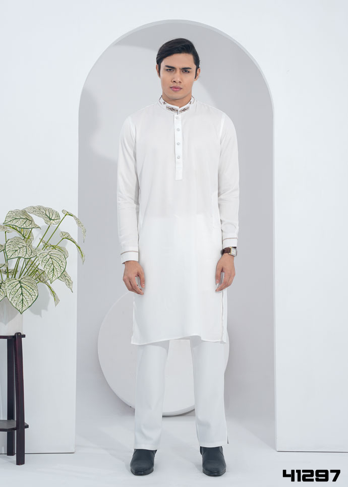 Majestic Panjabi - Pure White -41297
