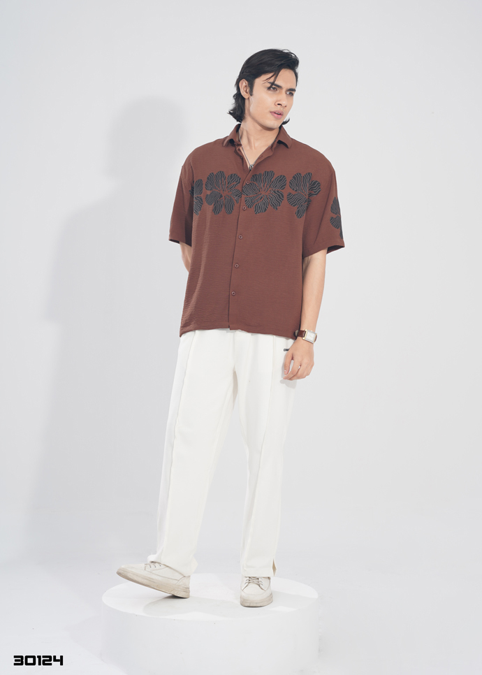 Ov:Sized Half Shirt (Coffee) 30124