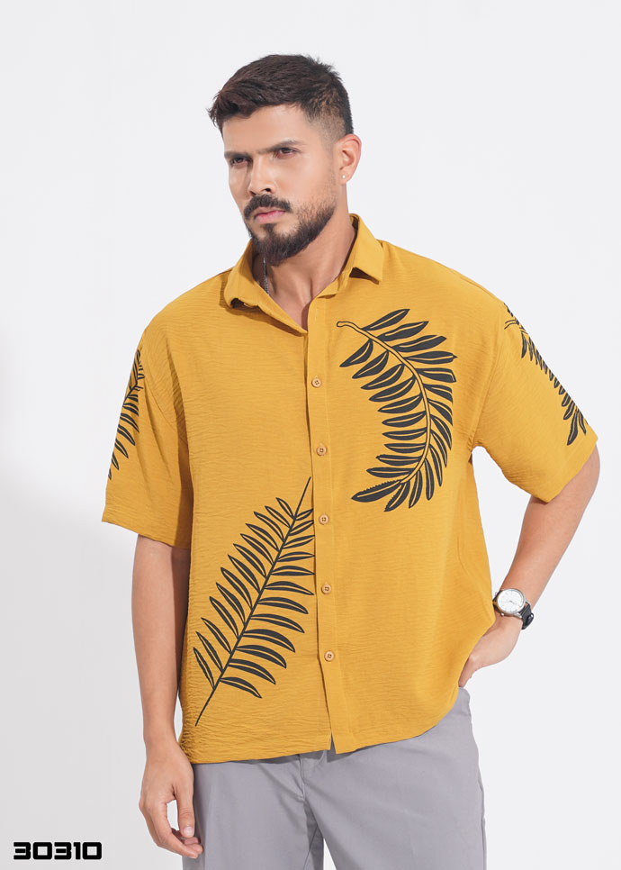 Tropical leaf Half Shirt - 30310