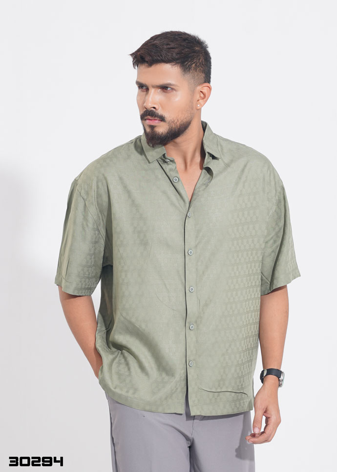 Tropical leaf Half Shirt - 30294